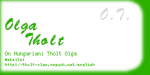 olga tholt business card